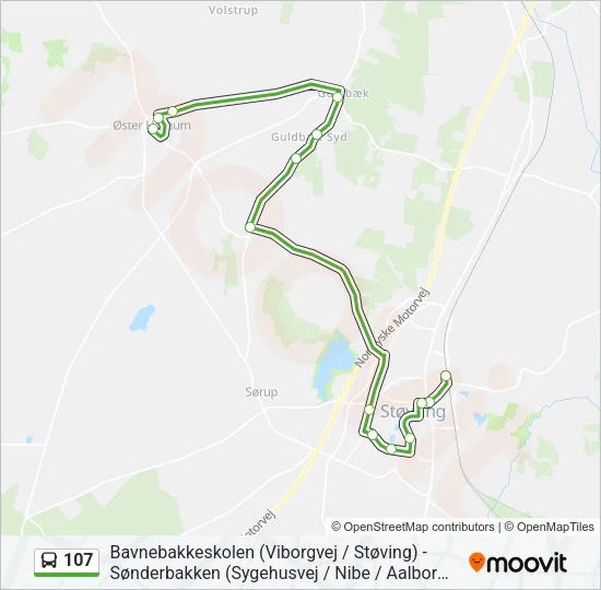 107 Bus Line Map