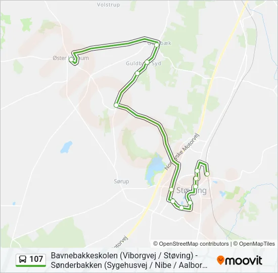 107 Bus Line Map