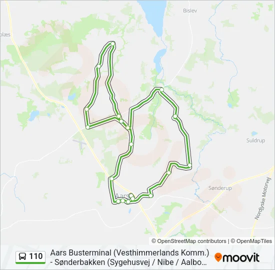 110 Bus Line Map