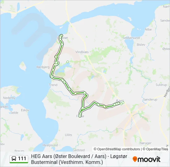 111 Bus Line Map