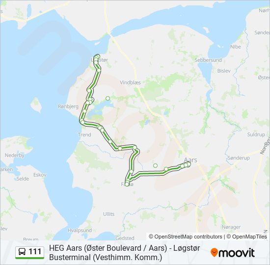 111 bus Line Map