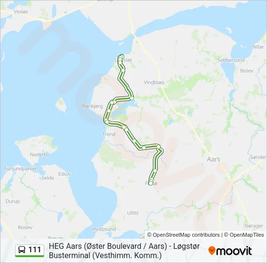 111 Bus Line Map