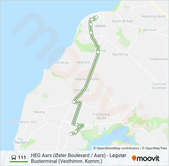 111 Bus Line Map