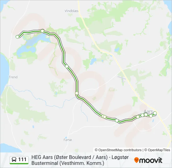 111 Bus Line Map