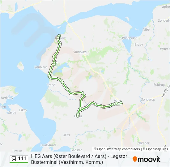111 Bus Line Map