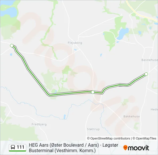 111 Bus Line Map