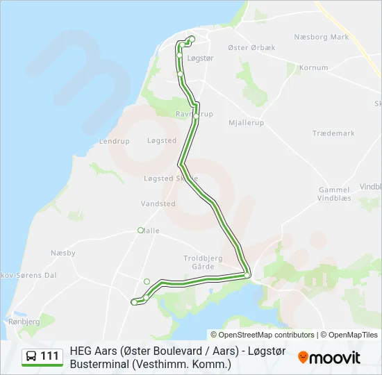 111 Bus Line Map