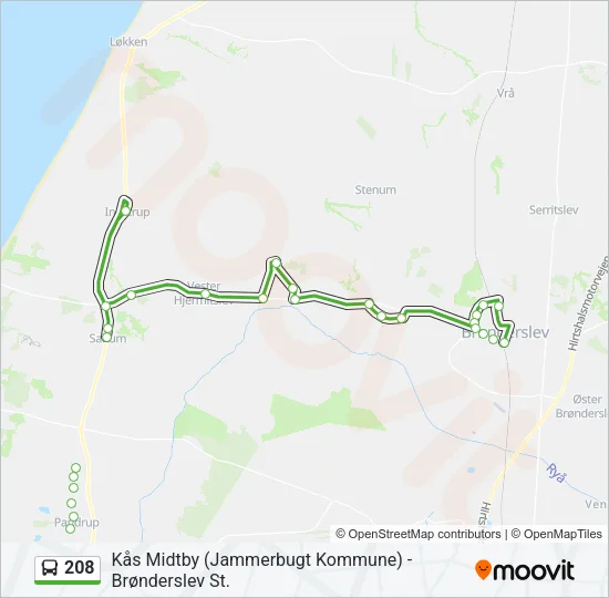 208 Bus Line Map