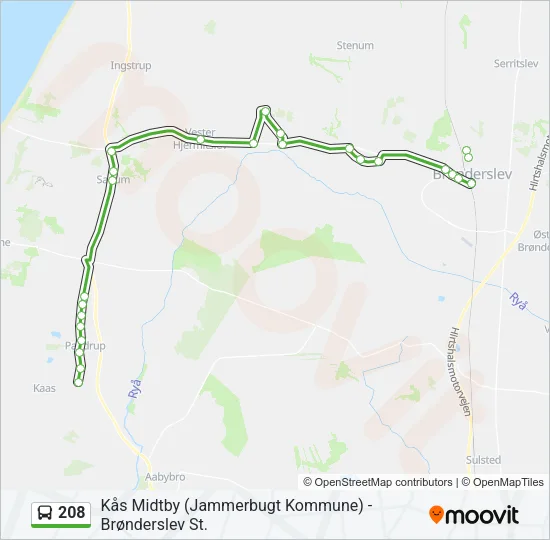 208 Bus Line Map