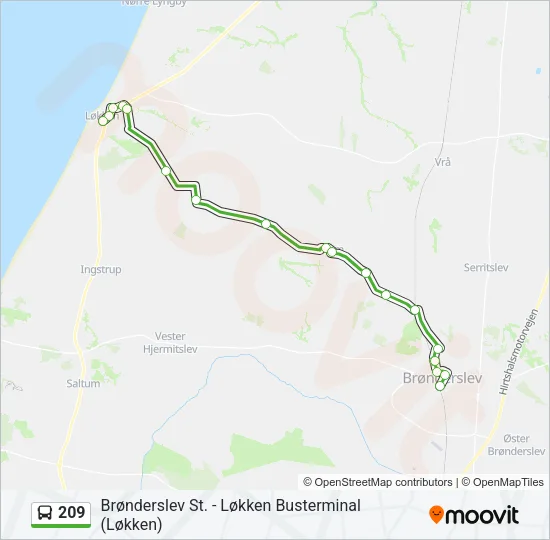 209 Bus Line Map