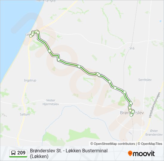 209 Bus Line Map