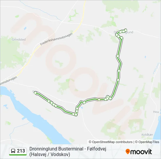 213 Bus Line Map