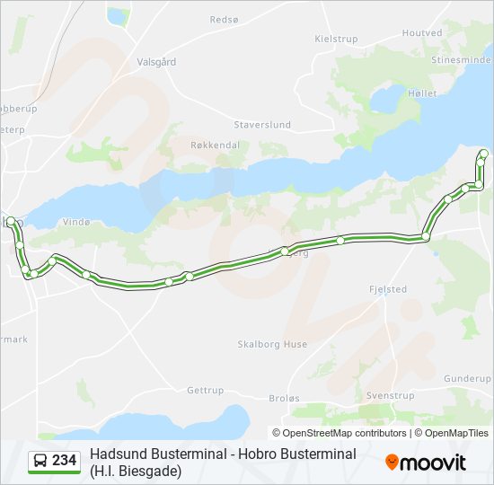 234 bus Line Map