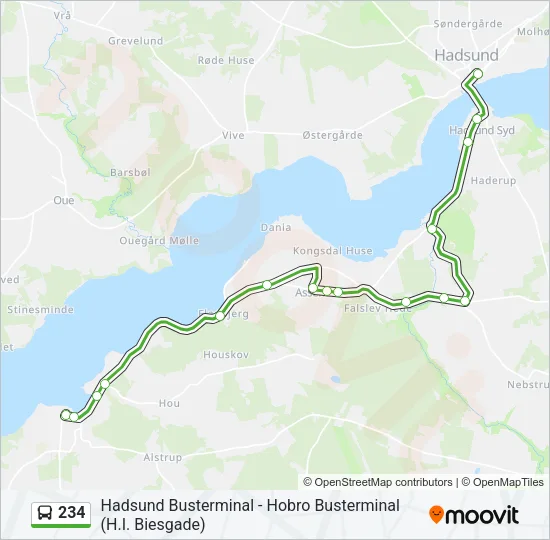 234 Bus Line Map