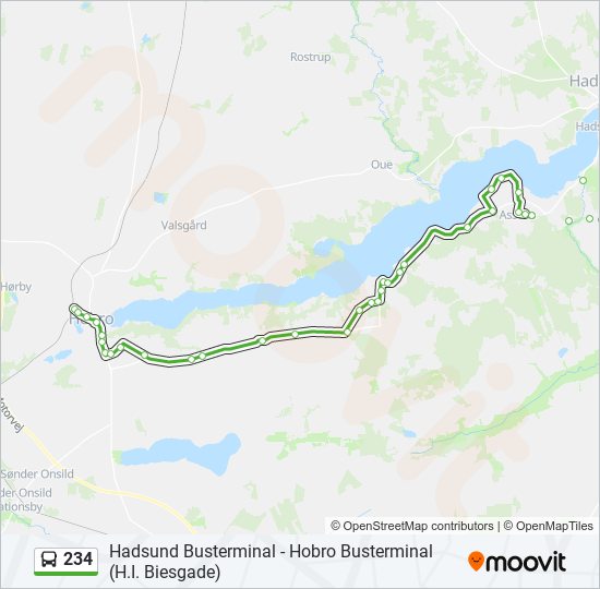 234 bus Line Map