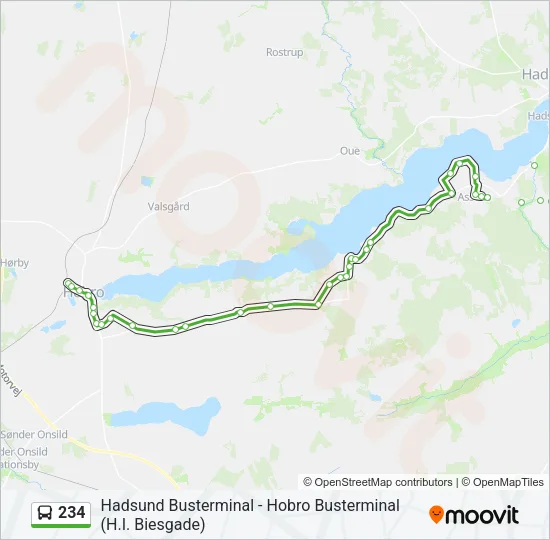 234 Bus Line Map