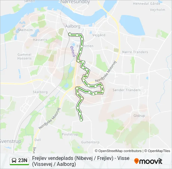 23N Bus Line Map