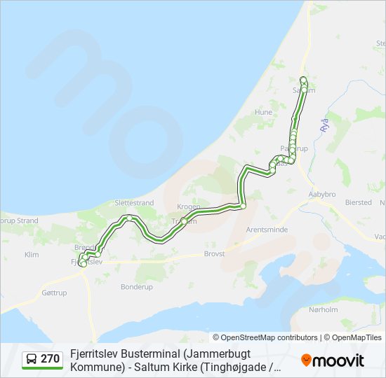 270 bus Line Map