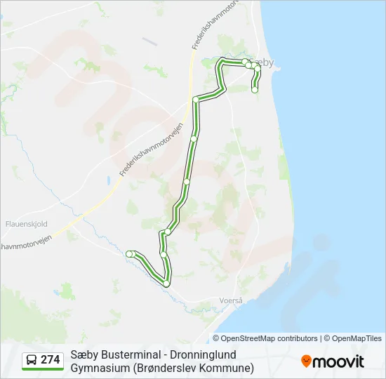 274 Bus Line Map