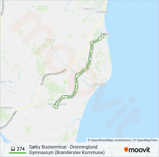 274 Bus Line Map