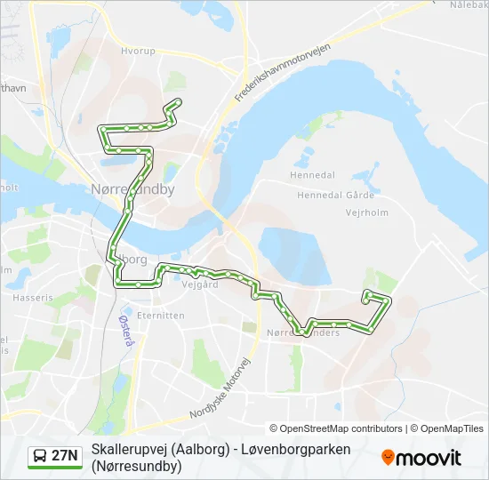 27N Bus Line Map