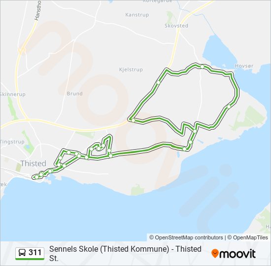 311 bus Line Map