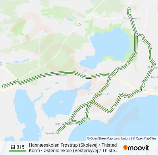 315 Bus Line Map