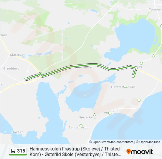 315 Bus Line Map