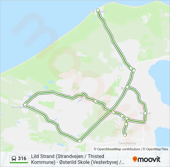 316 Bus Line Map