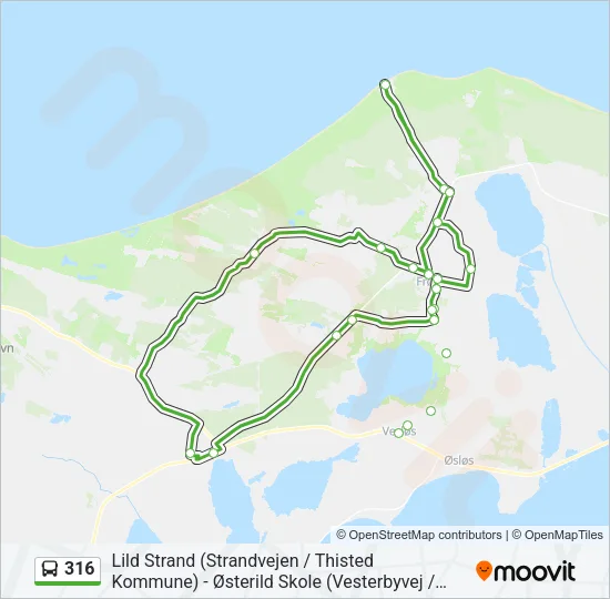 316 Bus Line Map