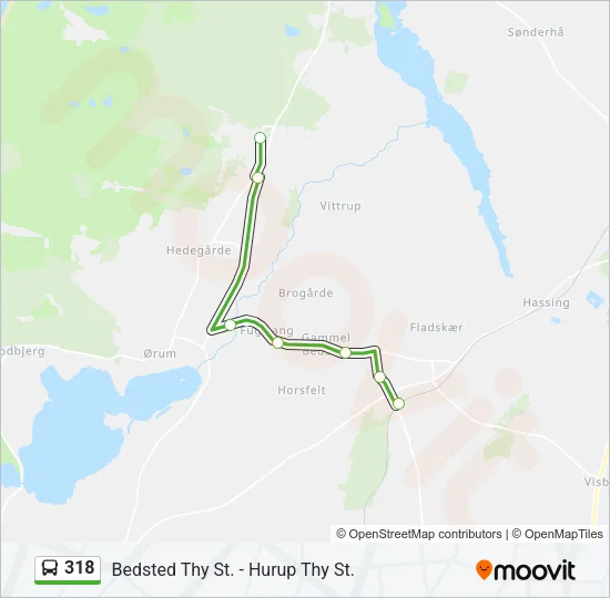 318 Bus Line Map