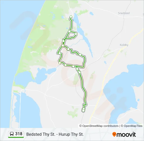 318 Bus Line Map