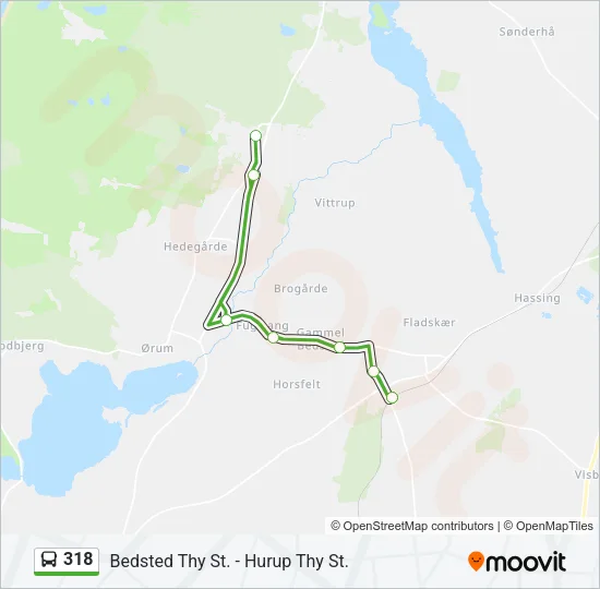 318 Bus Line Map