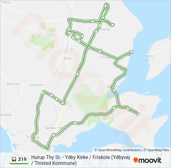 319 Bus Line Map
