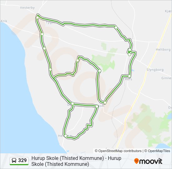 329 bus Line Map