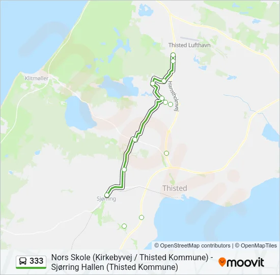 333 Bus Line Map