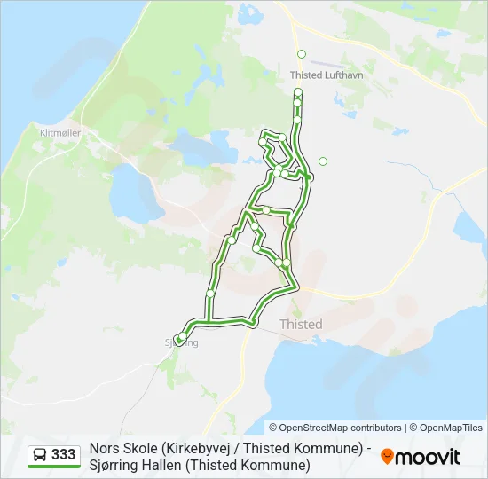 333 Bus Line Map