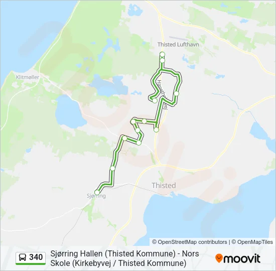 340 Bus Line Map