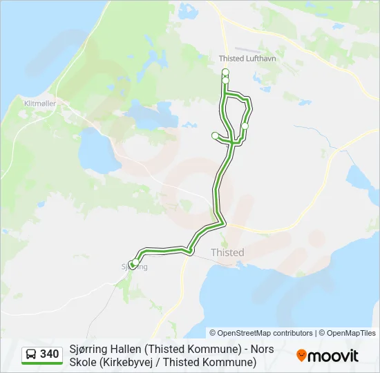 340 Bus Line Map