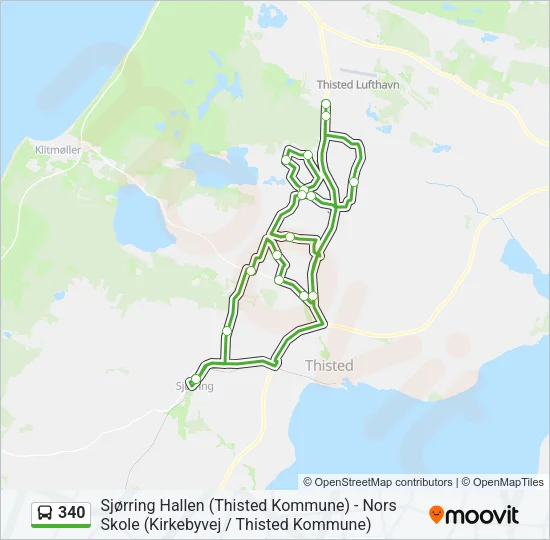 340 Bus Line Map