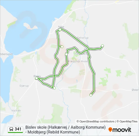 341 Bus Line Map