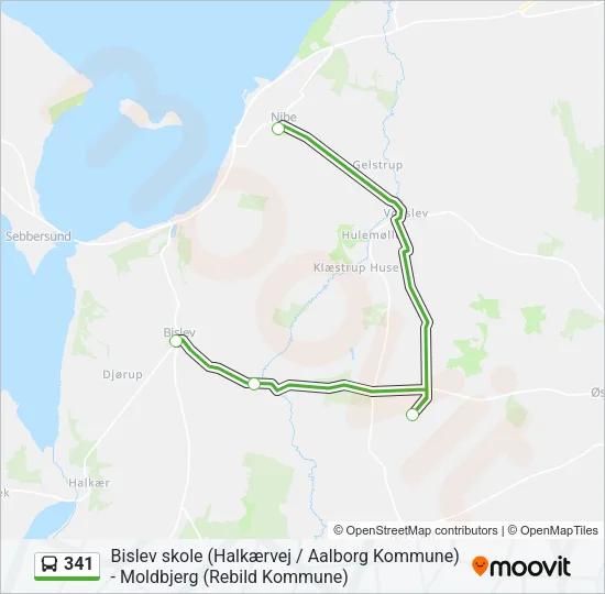 341 Bus Line Map
