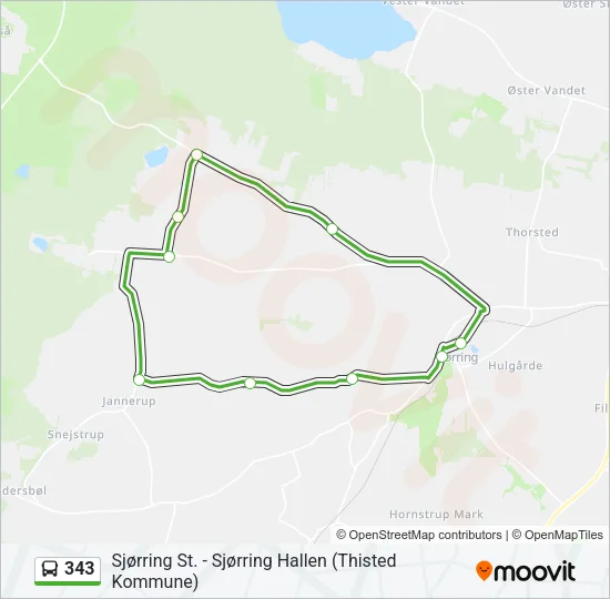 343 Bus Line Map