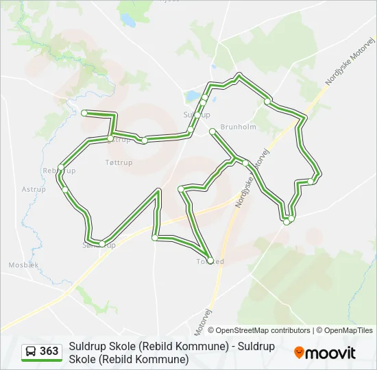 363 Bus Line Map