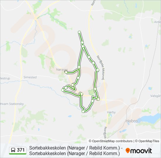 371 bus Line Map