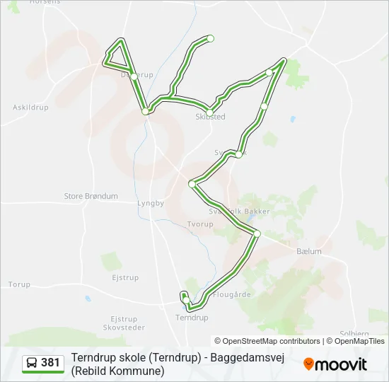 381 Bus Line Map