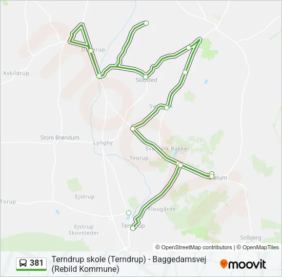 381 Bus Line Map