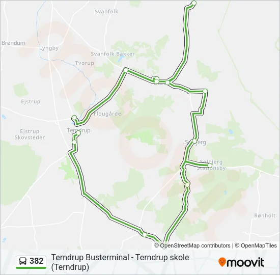 382 Bus Line Map
