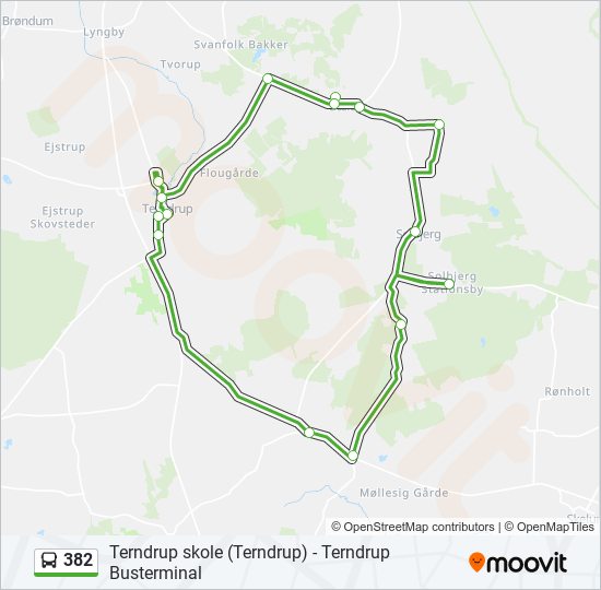 382 bus Line Map