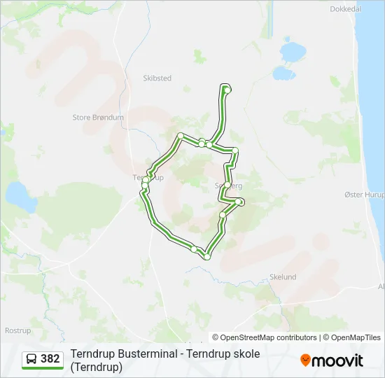 382 Bus Line Map